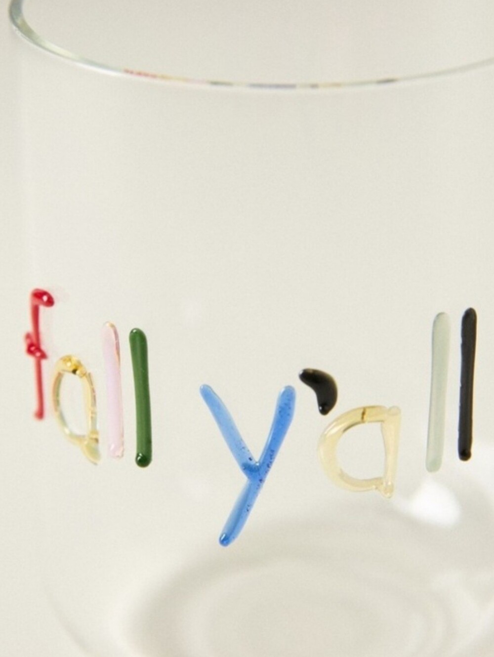 Anthropologie, The Love Notes Icon Juice Glass - Fall Yall